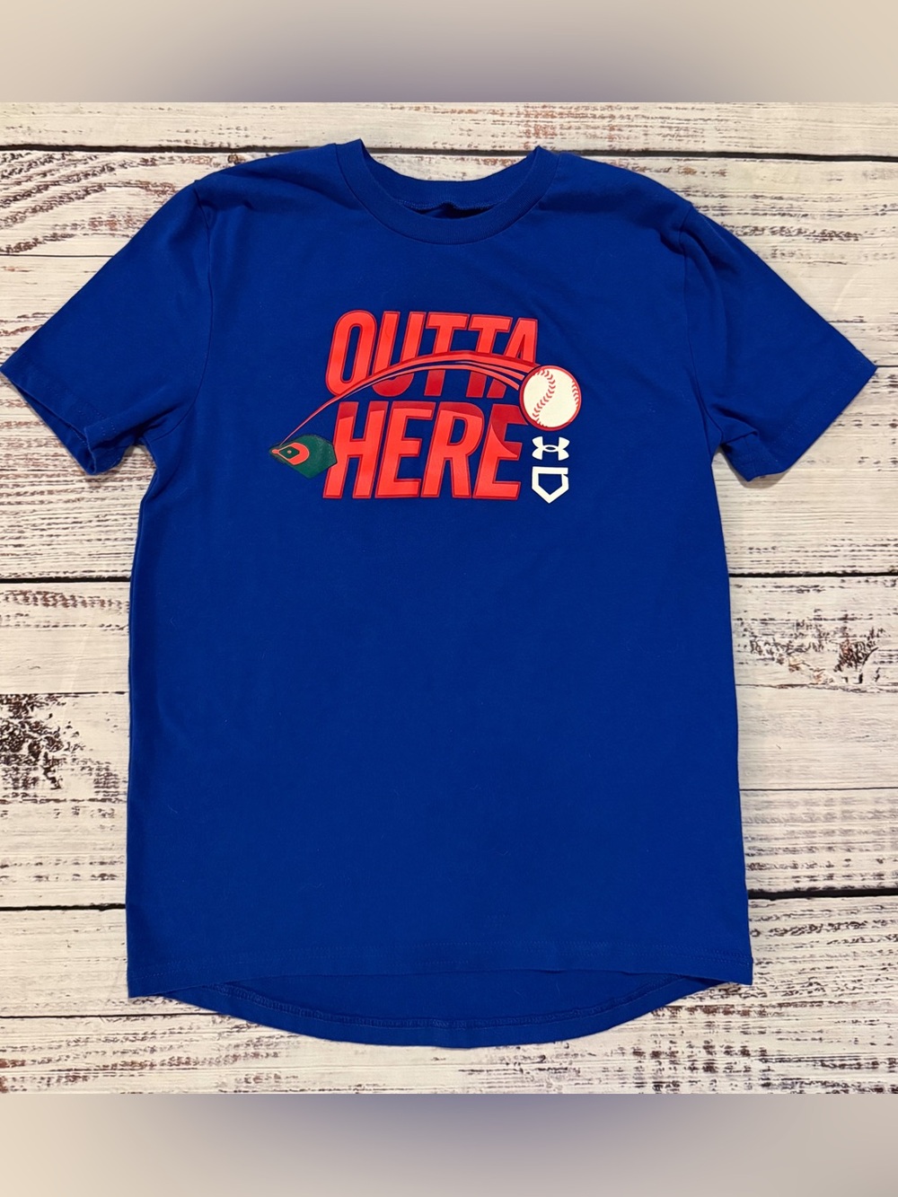 UA Blue Baseball T-Shirt YMD 10/12